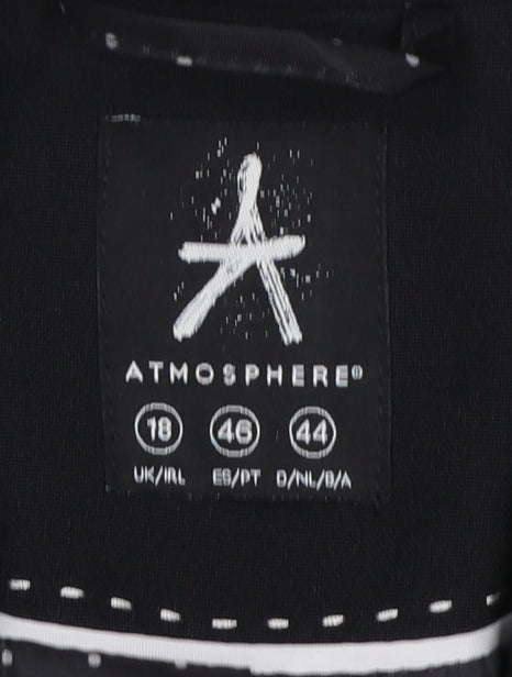 Atmosphere Women's Black Polyester Single-Breasted Blazer UK 18