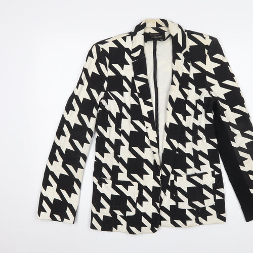 River Island Women’s Black & White Houndstooth Blazer Size 10