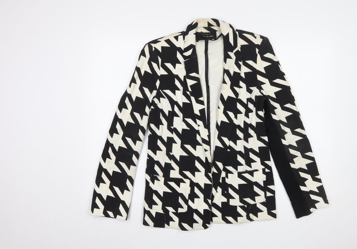 River Island Women’s Black & White Houndstooth Blazer Size 10