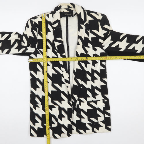 River Island Women’s Black & White Houndstooth Blazer Size 10
