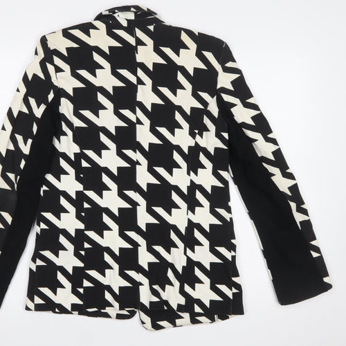 River Island Women’s Black & White Houndstooth Blazer Size 10