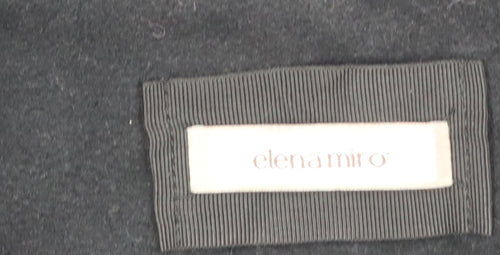 Elena Miro Womens Black Wool Blend Overcoat UK 14 Long Sleeve