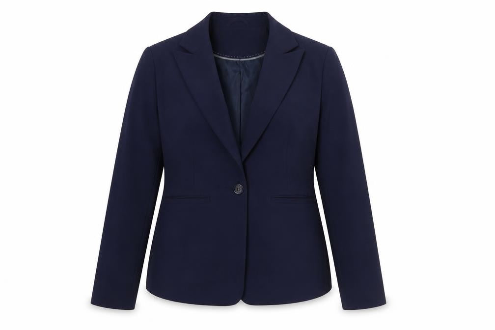 Front view of BHS Women French Blue, size 12, Polyester Single-Breasted Blazer