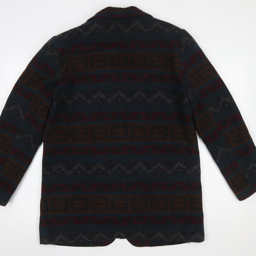 Braetan Womens Multicoloured Wool Blend Geometric Blazer M