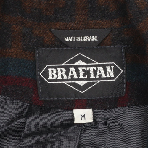 Braetan Womens Multicoloured Wool Blend Geometric Blazer M