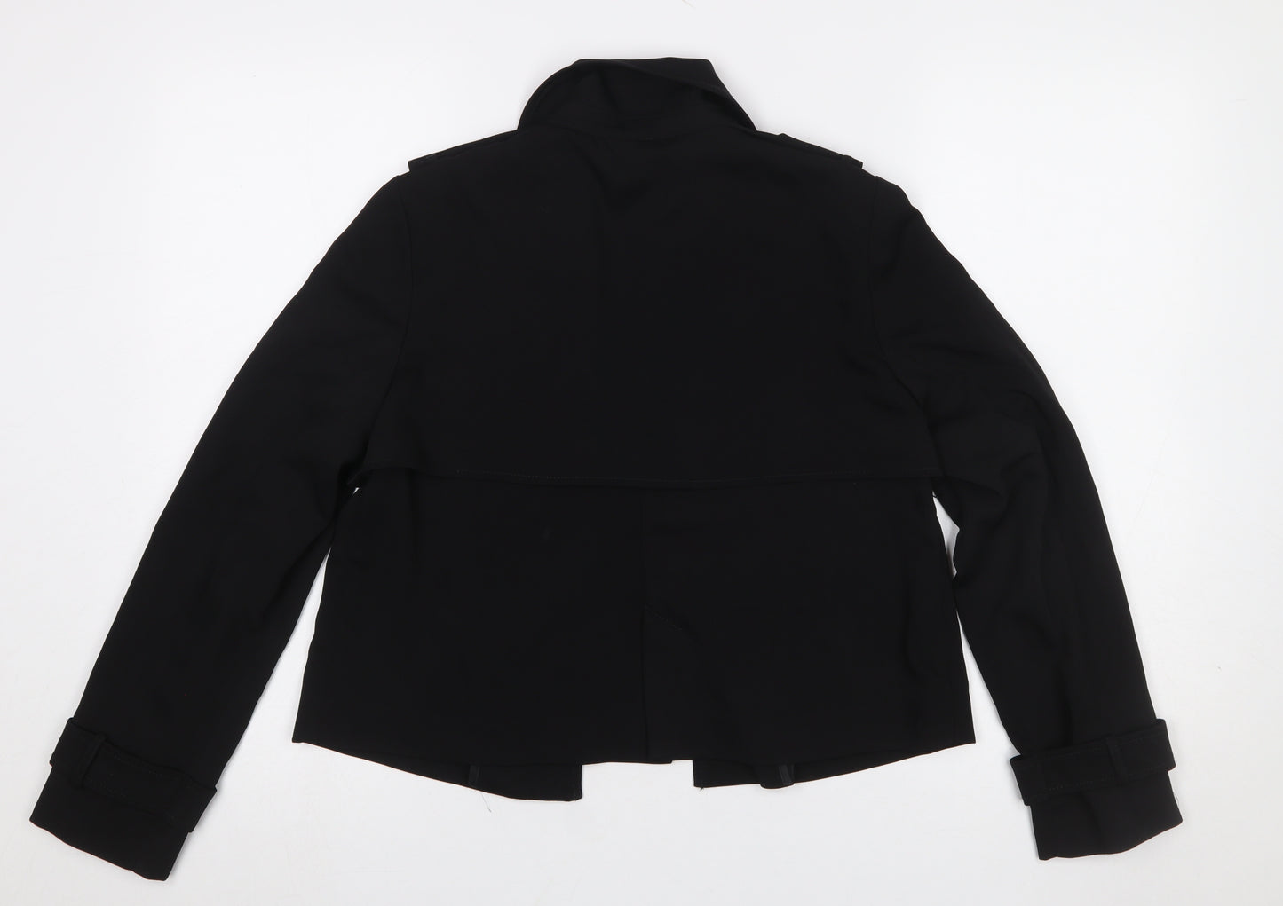 Zara Basic Women's Black Cropped Jacket Size 8 Classic Style