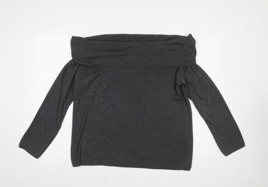Marks and Spencer Women’s Grey Off Shoulder Long Sleeve Jumper Size 20
