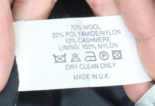 Outfit Womens Black Wool Cashmere Blend Pea Coat Size 14