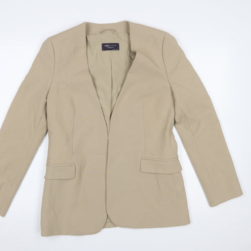 Marks and Spencer Women’s Beige Tailored Blazer Jacket Size 8