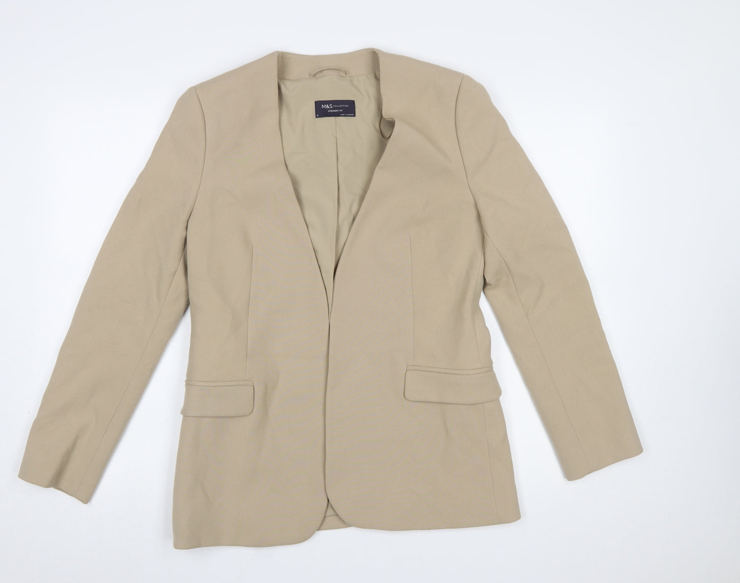 Marks and Spencer Women’s Beige Tailored Blazer Jacket Size 8