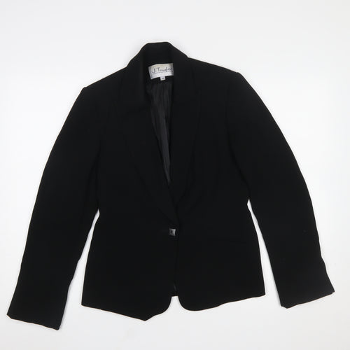 J.Taylor Womens Black Size 10 Single-Breasted Blazer