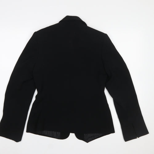 J.Taylor Womens Black Size 10 Single-Breasted Blazer