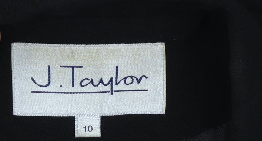 J.Taylor Womens Black Size 10 Single-Breasted Blazer