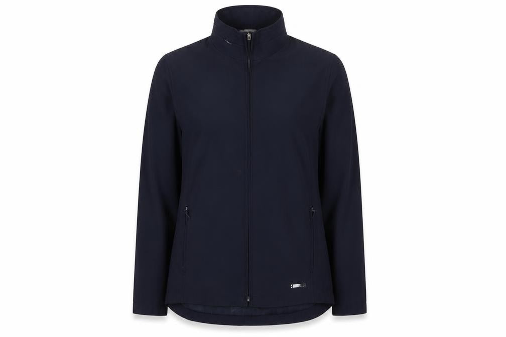 Front view of Maine New England women’s blue, size UK 12, softshell jacket