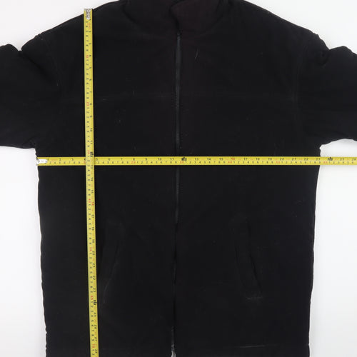 Marks and Spencer Men's Black Fleece Zip Jacket M Regular Fit