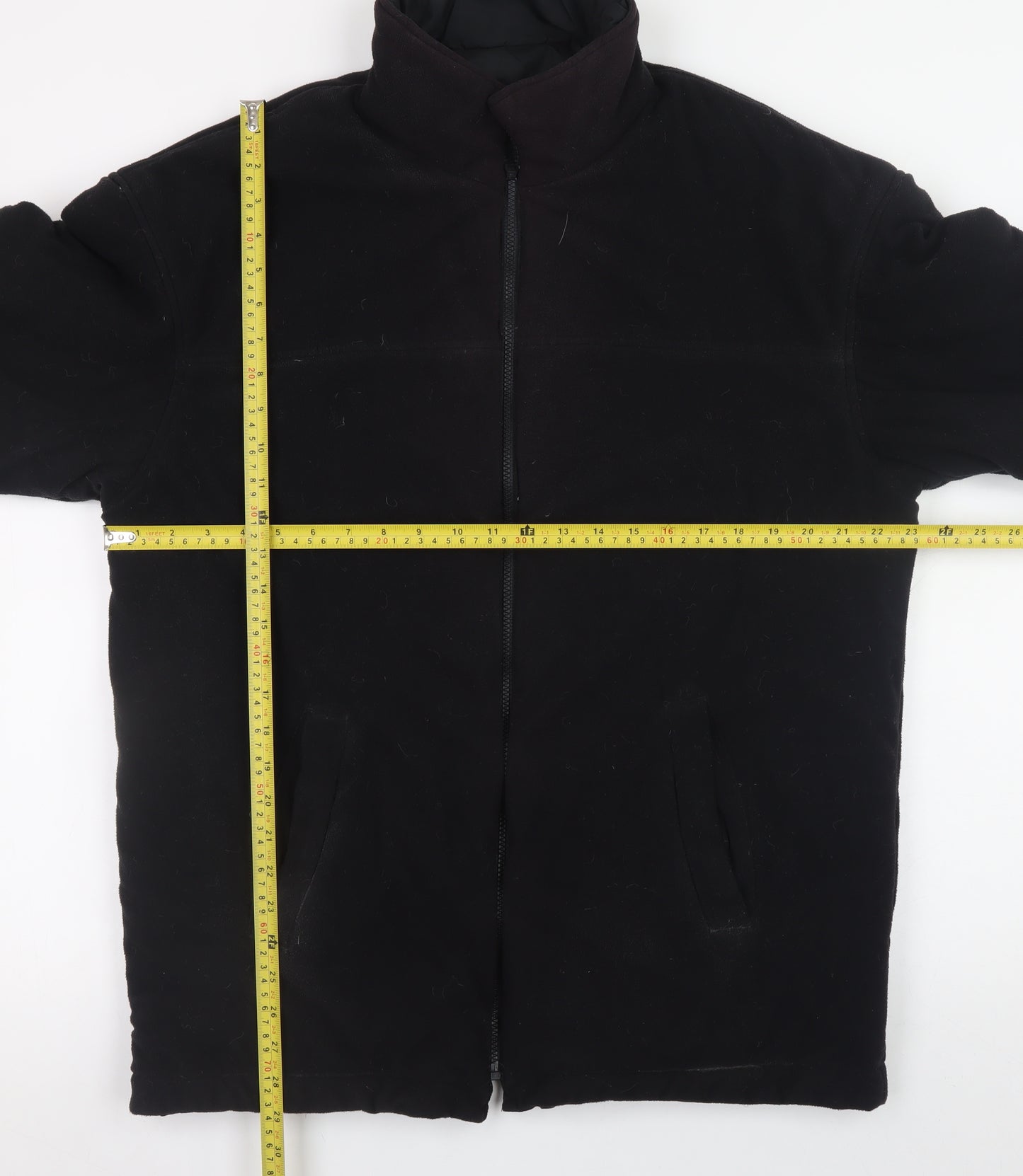 Marks and Spencer Men's Black Fleece Zip Jacket M Regular Fit