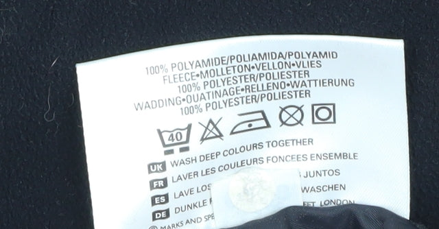 Marks and Spencer Men's Black Fleece Zip Jacket M Regular Fit