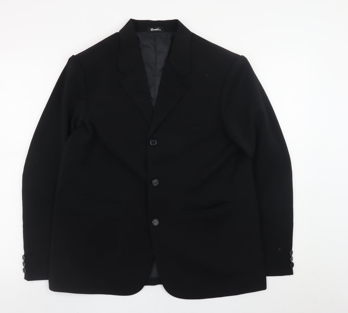 Vivaki Women's Black Classic Polyester Blazer Size 12