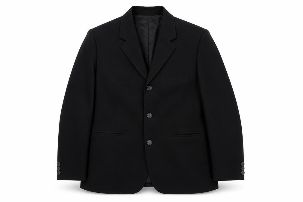 Front view of Vivaki Women's Black Classic Polyester Blazer, size 12