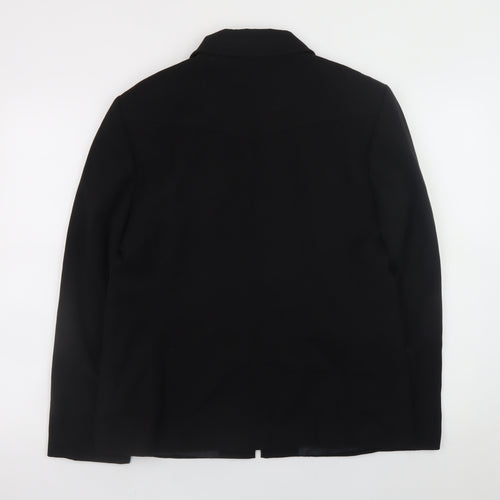Gelco Womens Black Size 14 Full Zip Collared Jacket