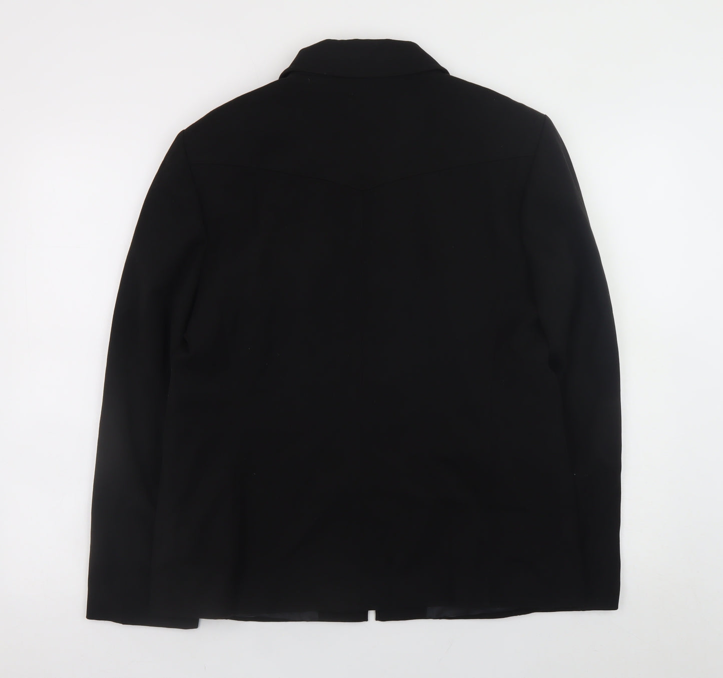 Gelco Womens Black Size 14 Full Zip Collared Jacket