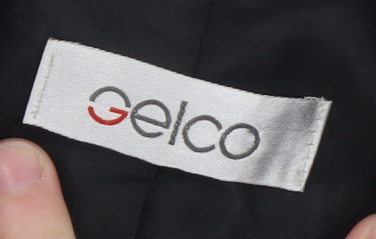 Gelco Womens Black Size 14 Full Zip Collared Jacket