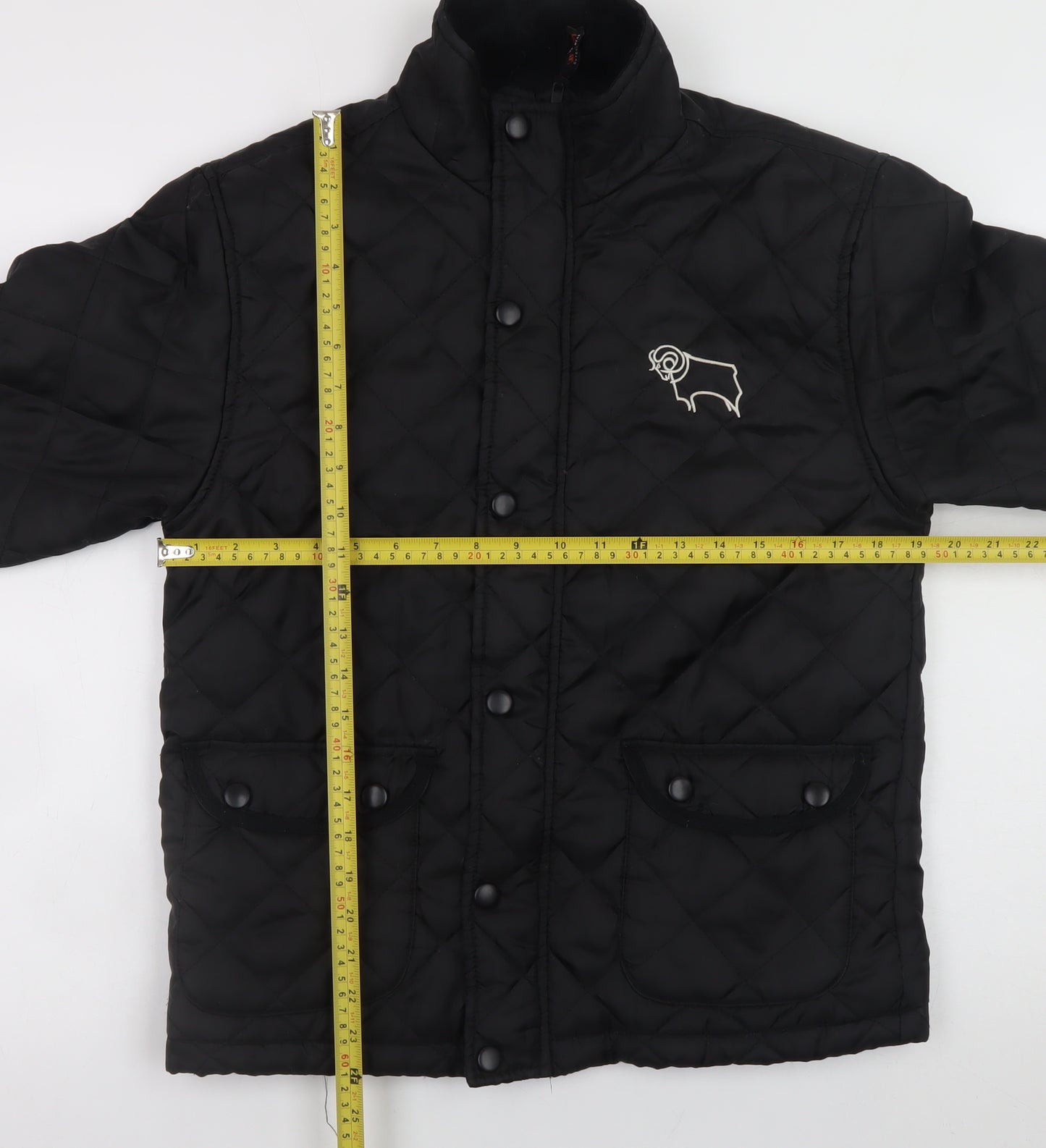 Result Boys Black Quilted Showerproof Jacket 9-10 Years Lightweight Lined