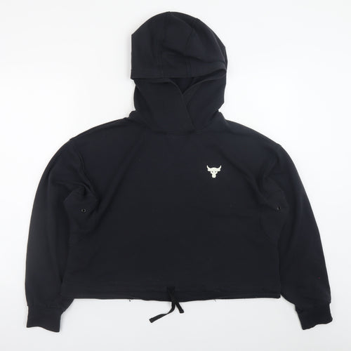 Under Armour Women Black Small Loose Fit Pullover Hoodie Project Rock