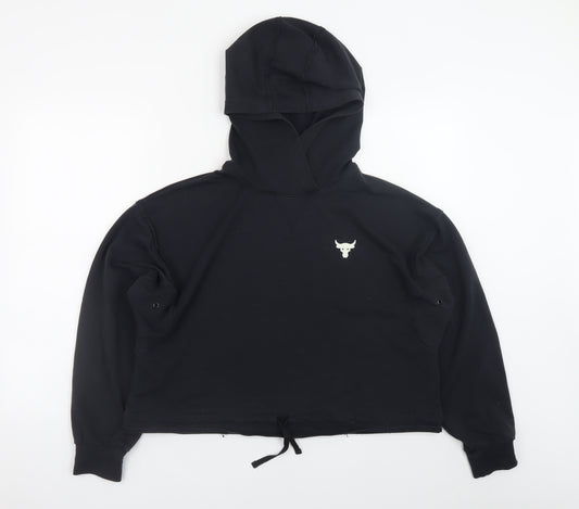 Under Armour Women Black Small Loose Fit Pullover Hoodie Project Rock