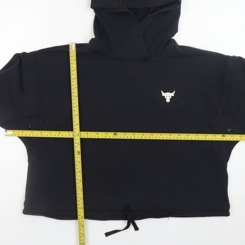Under Armour Women Black Small Loose Fit Pullover Hoodie Project Rock