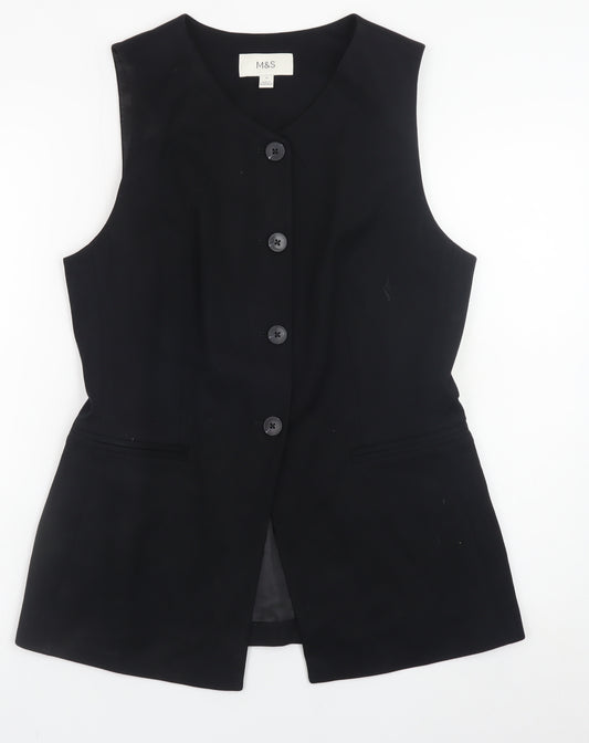 Marks and Spencer Women’s Black Sleeveless Tunic Blouse Size 12