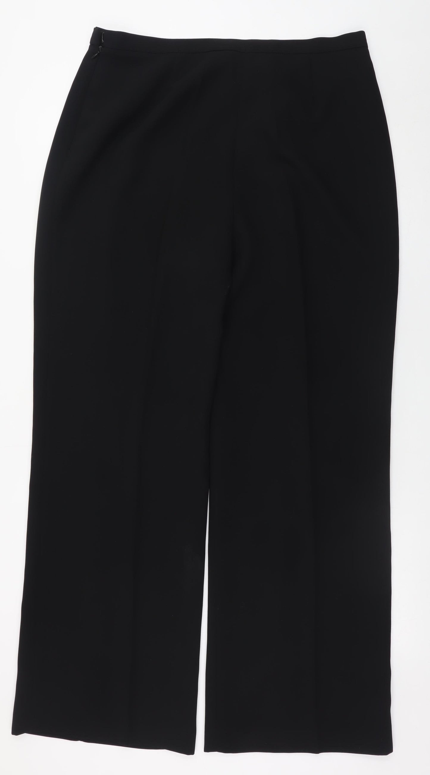 Le Suit Women’s Black Dress Pants Size 14 Wide-Leg Polyester Trousers