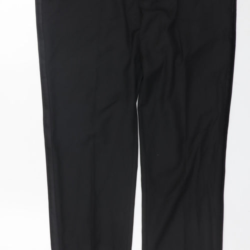 Marks and Spencer Men's Black 34R Formal Dress Trousers