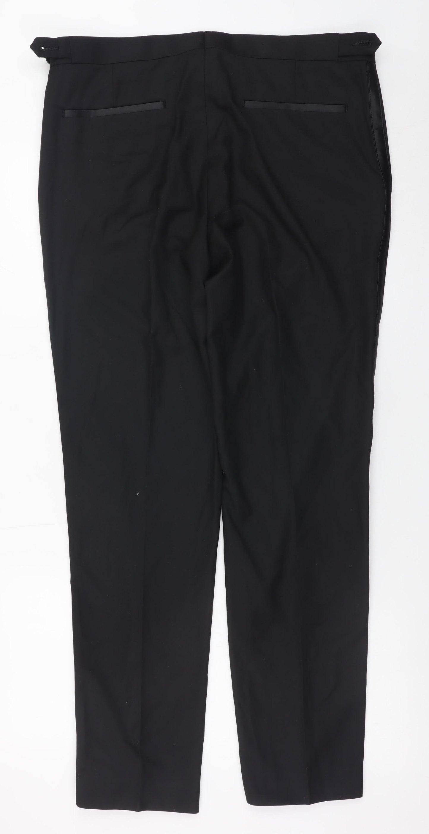 Marks and Spencer Men's Black 34R Formal Dress Trousers
