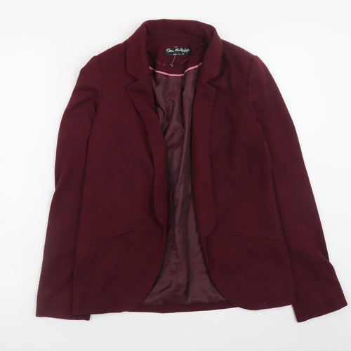 Miss Selfridge Womens Red Blazer UK 10 Slim Fit Lined Jacket