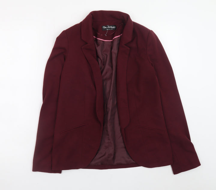 Miss Selfridge Womens Red Blazer UK 10 Slim Fit Lined Jacket