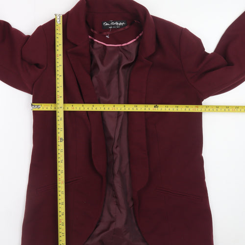 Miss Selfridge Womens Red Blazer UK 10 Slim Fit Lined Jacket