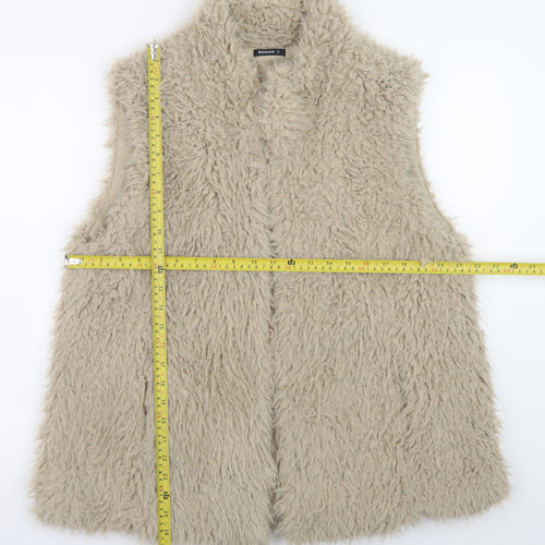 Roman Women’s Beige Faux Fur Lined Waistcoat Size 16