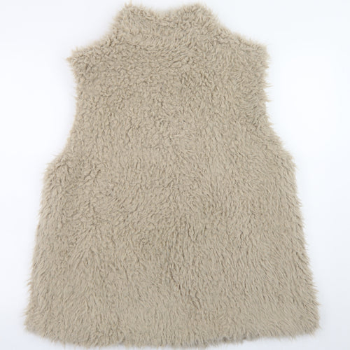 Roman Women’s Beige Faux Fur Lined Waistcoat Size 16