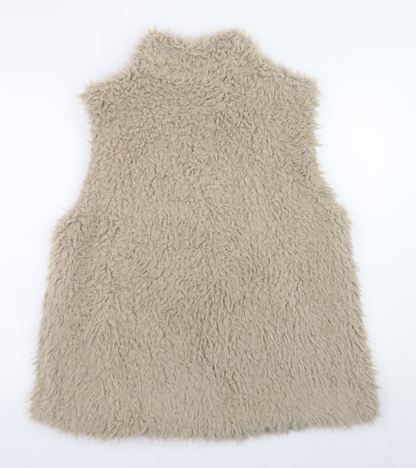 Roman Women’s Beige Faux Fur Lined Waistcoat Size 16