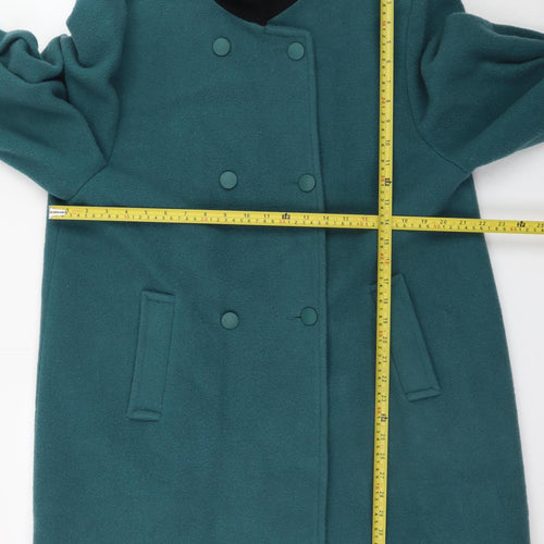 Basler Women's Green Wool Mid-Length Overcoat Size 16