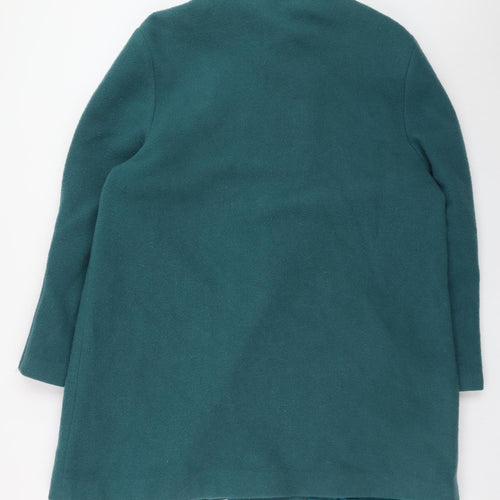 Basler Women's Green Wool Mid-Length Overcoat Size 16