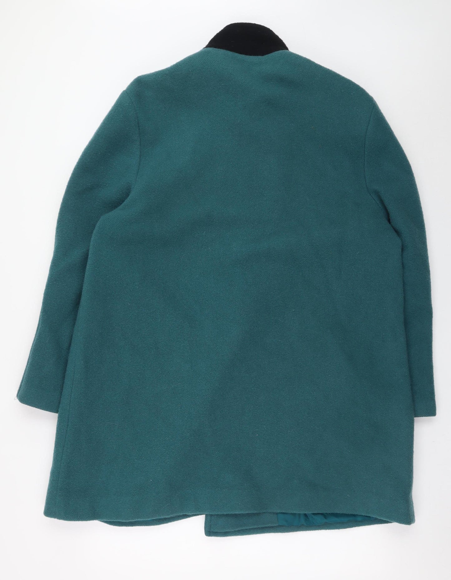 Basler Women's Green Wool Mid-Length Overcoat Size 16