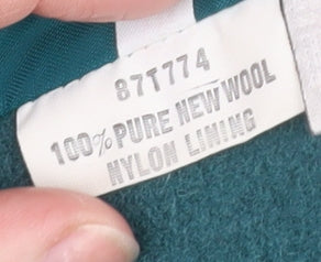 Basler Women's Green Wool Mid-Length Overcoat Size 16