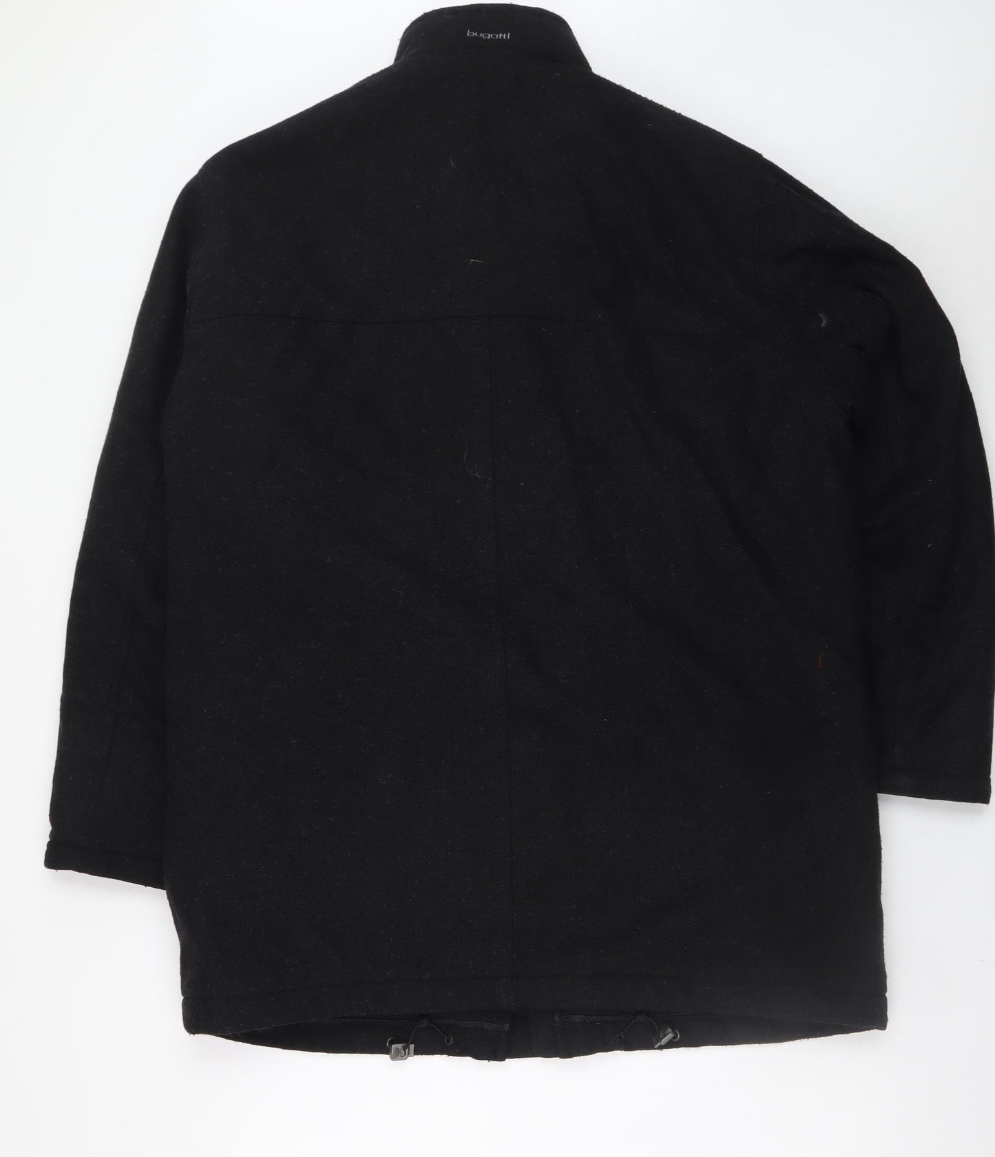 Bugatti Men's Black Wool Cashmere Overcoat 40R Waterproof Classic