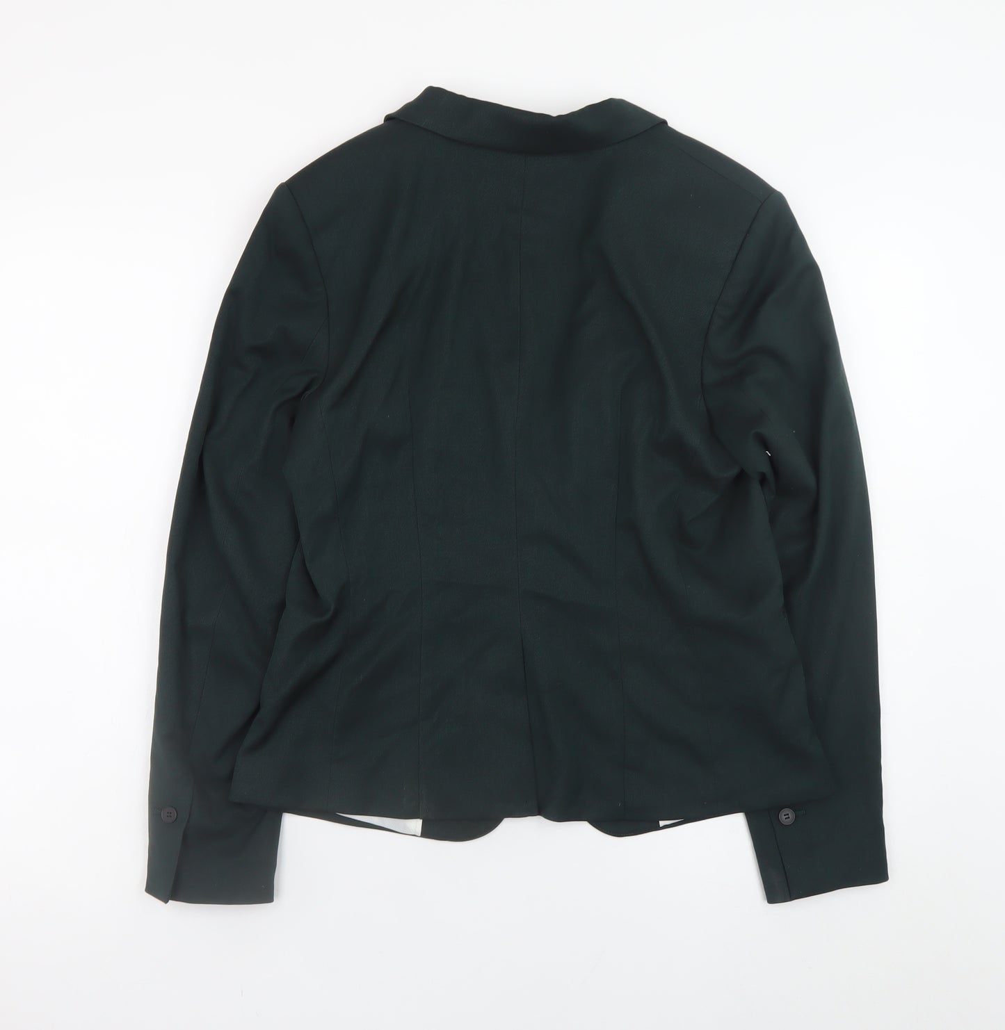 H&M Women Black Blazer UK 14 Classic Single-Breasted Jacket