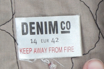 Denim Co Womens Black Wool Blend Pea Coat Size 14 Classic Style