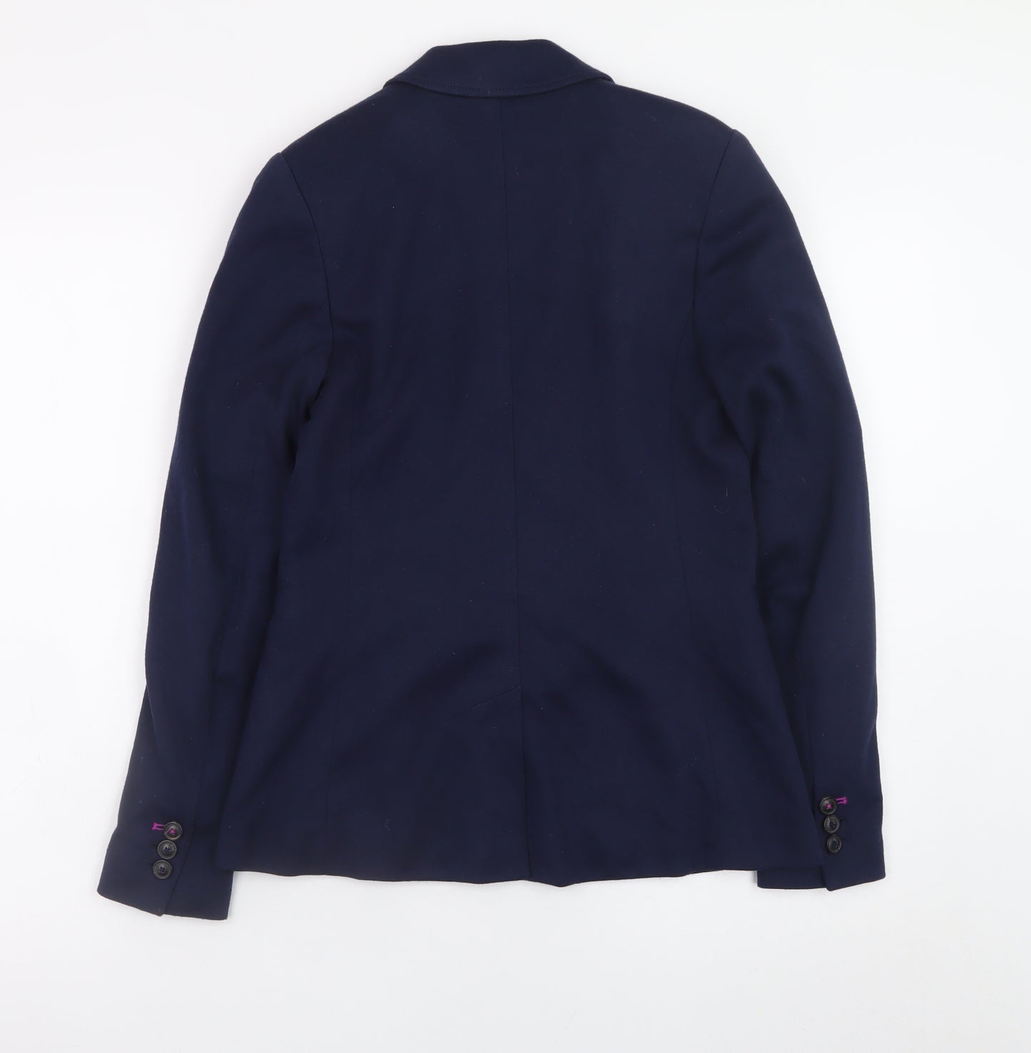 Joules Womens Navy Blue Blazer Size 8 Regular Lined Jacket