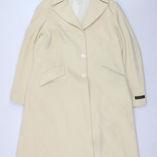 Marks and Spencer Women’s Ivory Long Wool Blend Overcoat Size 18