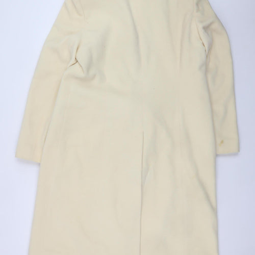Marks and Spencer Women’s Ivory Long Wool Blend Overcoat Size 18